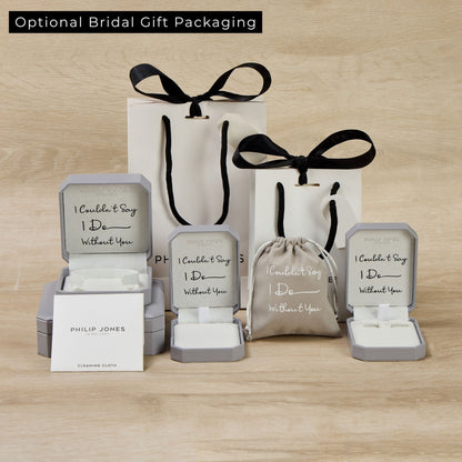 Gold Plated Thank You for Helping us Tie The Knot Bridal Earrings with Quote Card