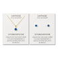 Gold Plated September (Sapphire) Birthstone Necklace & Earrings Set Created with Zircondia® Crystals