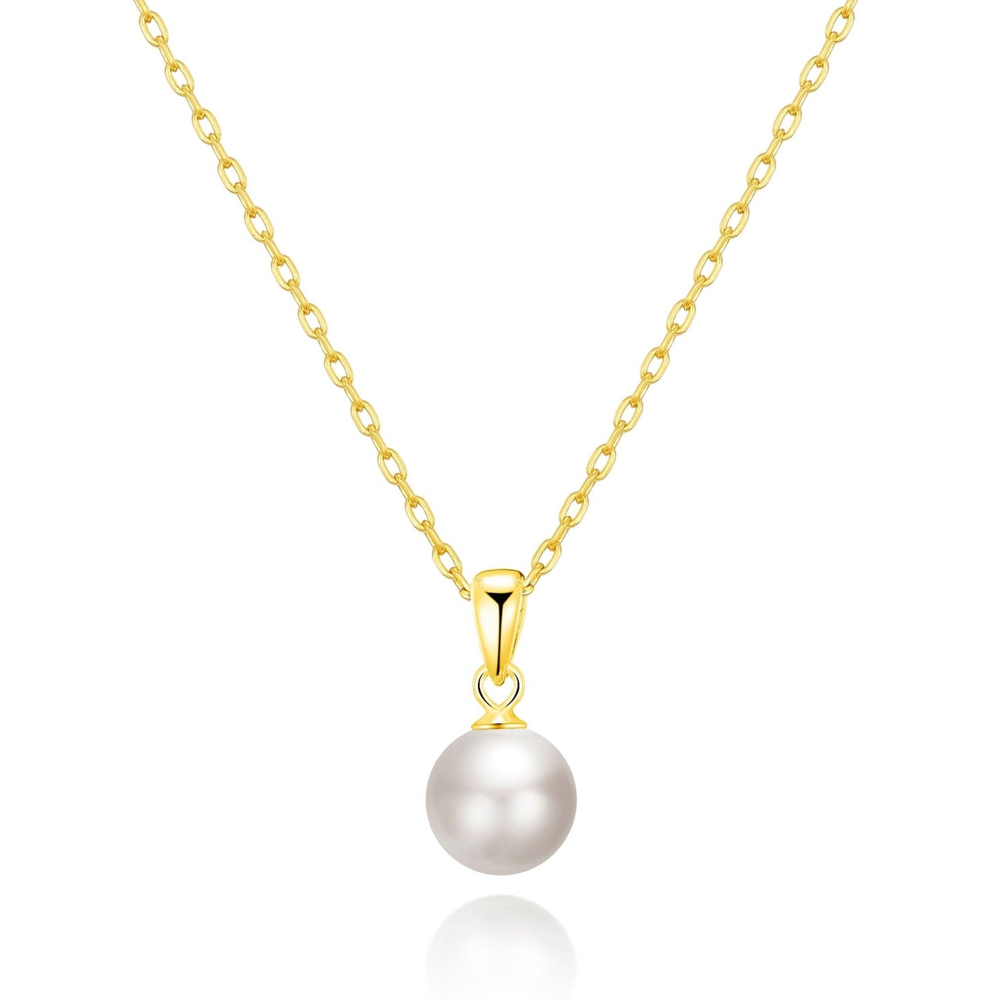 Gold Plated Shell Pearl Necklace