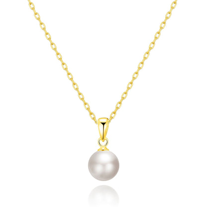 Gold Plated Shell Pearl Necklace