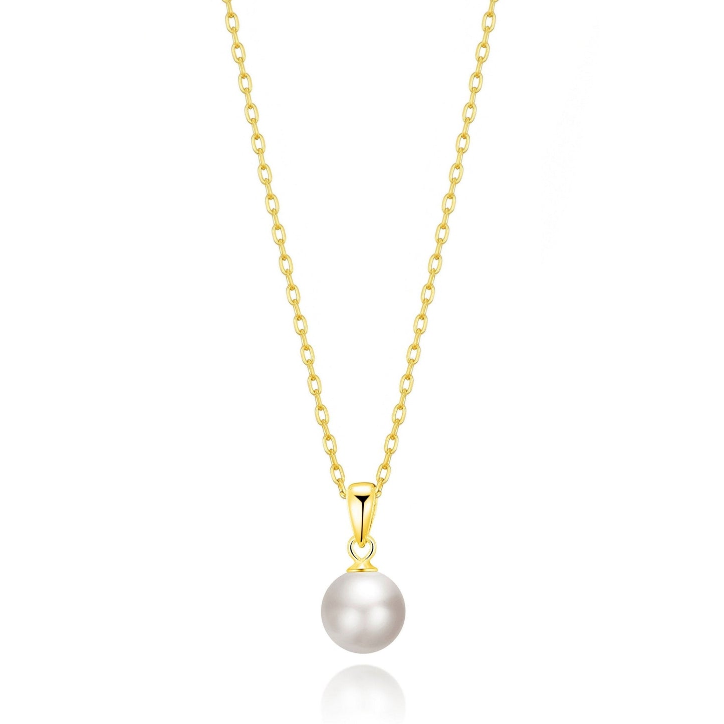 18k Gold Plated Shell Pearl Necklace