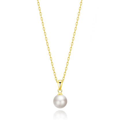 18k Gold Plated Shell Pearl Necklace