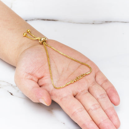 Gold Plated Sister Bracelet Created with Zircondia® Crystals