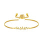 Gold Plated Sister Bracelet Created with Zircondia® Crystals