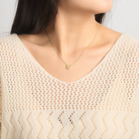 Collier Cœur Plaqué Or 18 carats