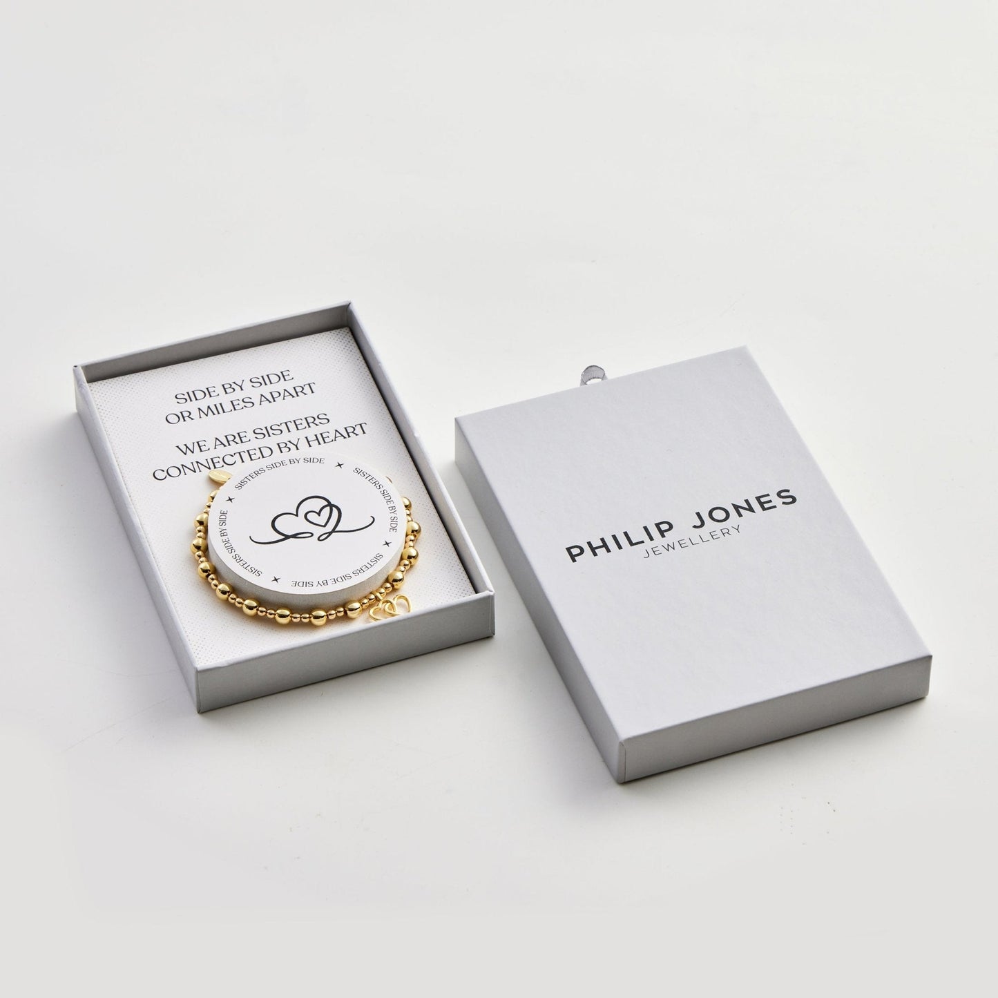 Gold Plated Sister Quote Stretch Bracelet with Gift Box