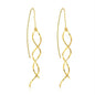 Gold Plated Spiral Thread Earrings