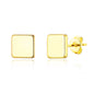 Gold Plated Square Stud Earrings