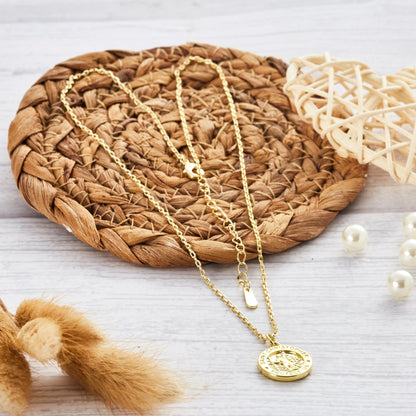 Gold Plated St Christopher Necklace