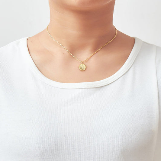 Gold Plated St Christopher Necklace