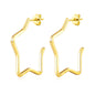Gold Plated Star Hoop Earrings