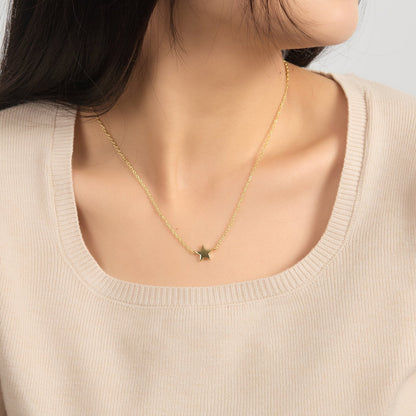 18k Gold Plated Star Necklace with Quote Card