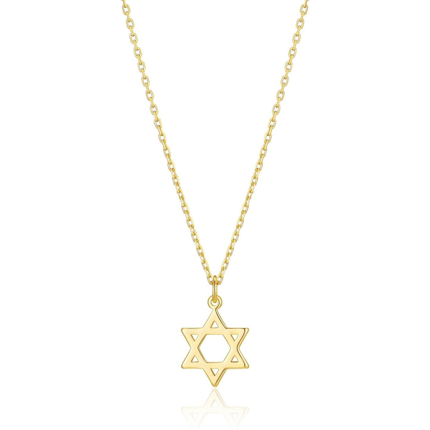 18k Gold Plated Star of David Necklace