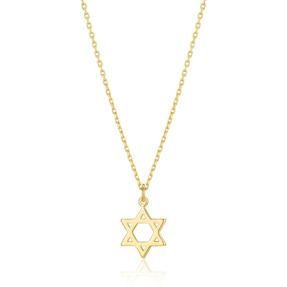 18k Gold Plated Star of David Necklace