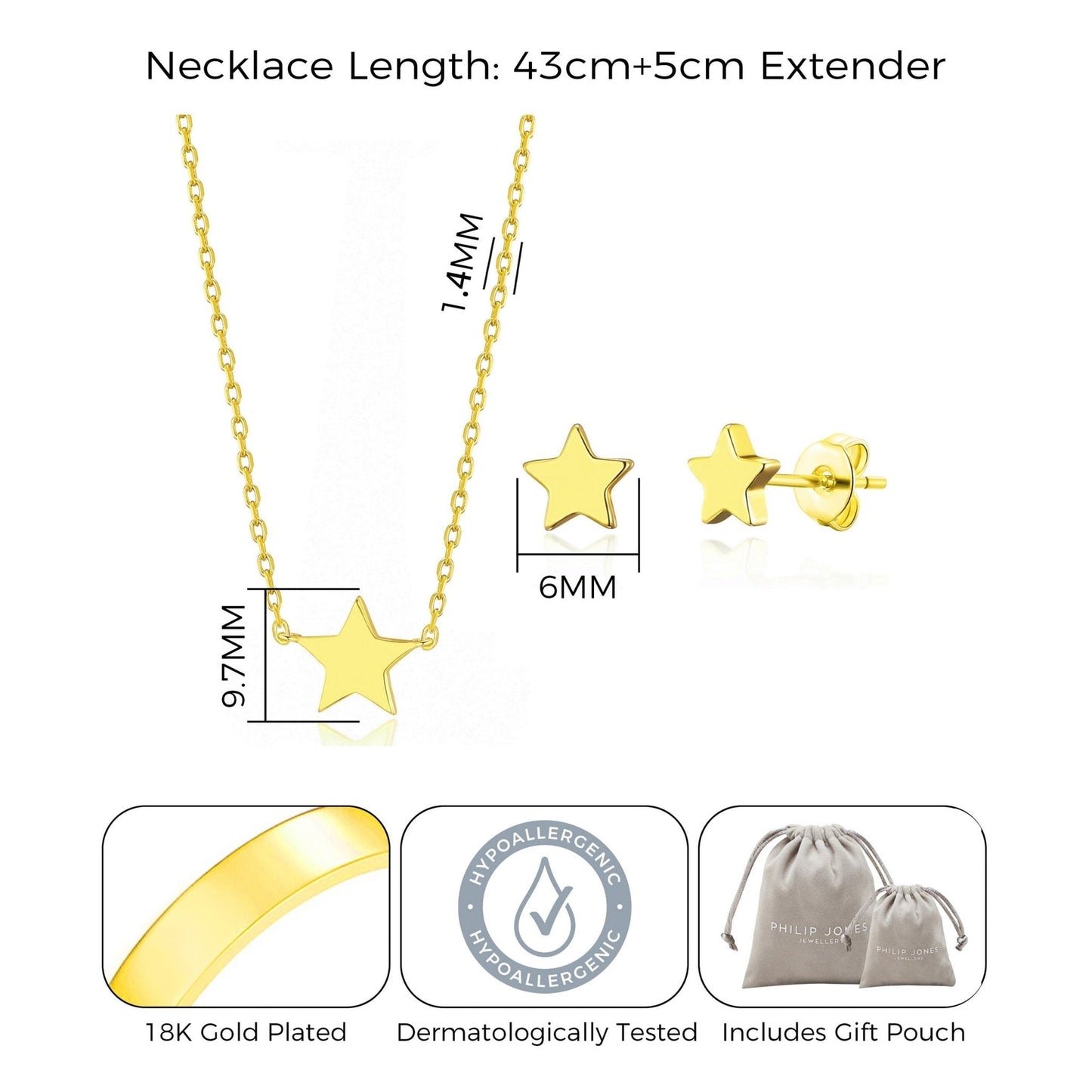 Gold Plated Star Set