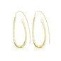 Gold Plated Sterling Silver Hammered Hoop Earrings