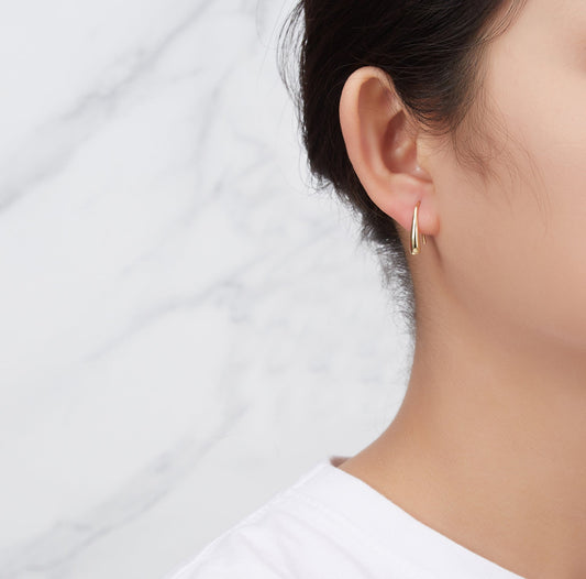 Gold Plated Sterling Silver Teardrop Earrings