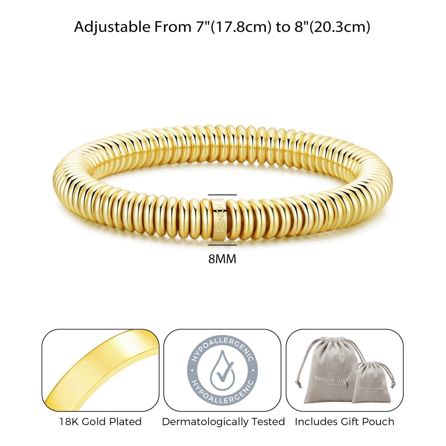 Gold Plated Sweetie Stretch Bracelet