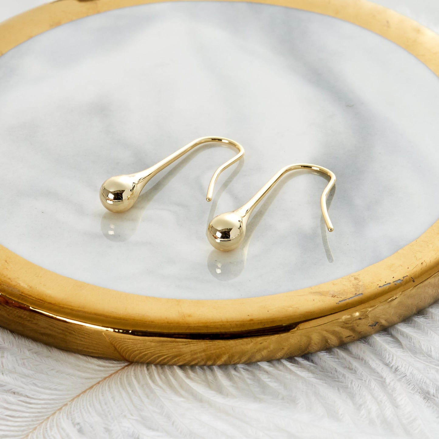 Gold Plated Teardrop Earrings