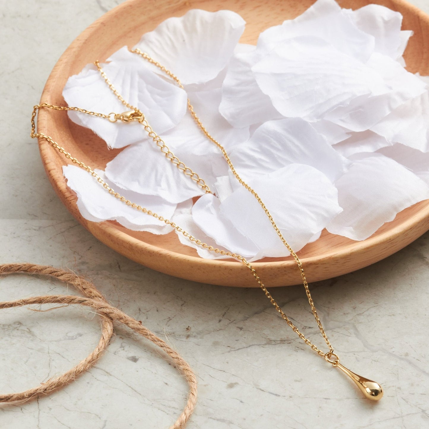 Gold Plated Teardrop Necklace