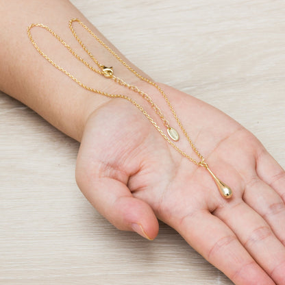 Gold Plated Teardrop Necklace