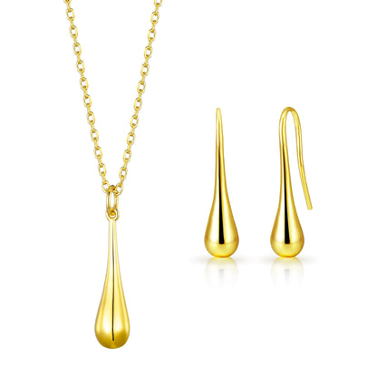 Gold Plated Teardrop Set