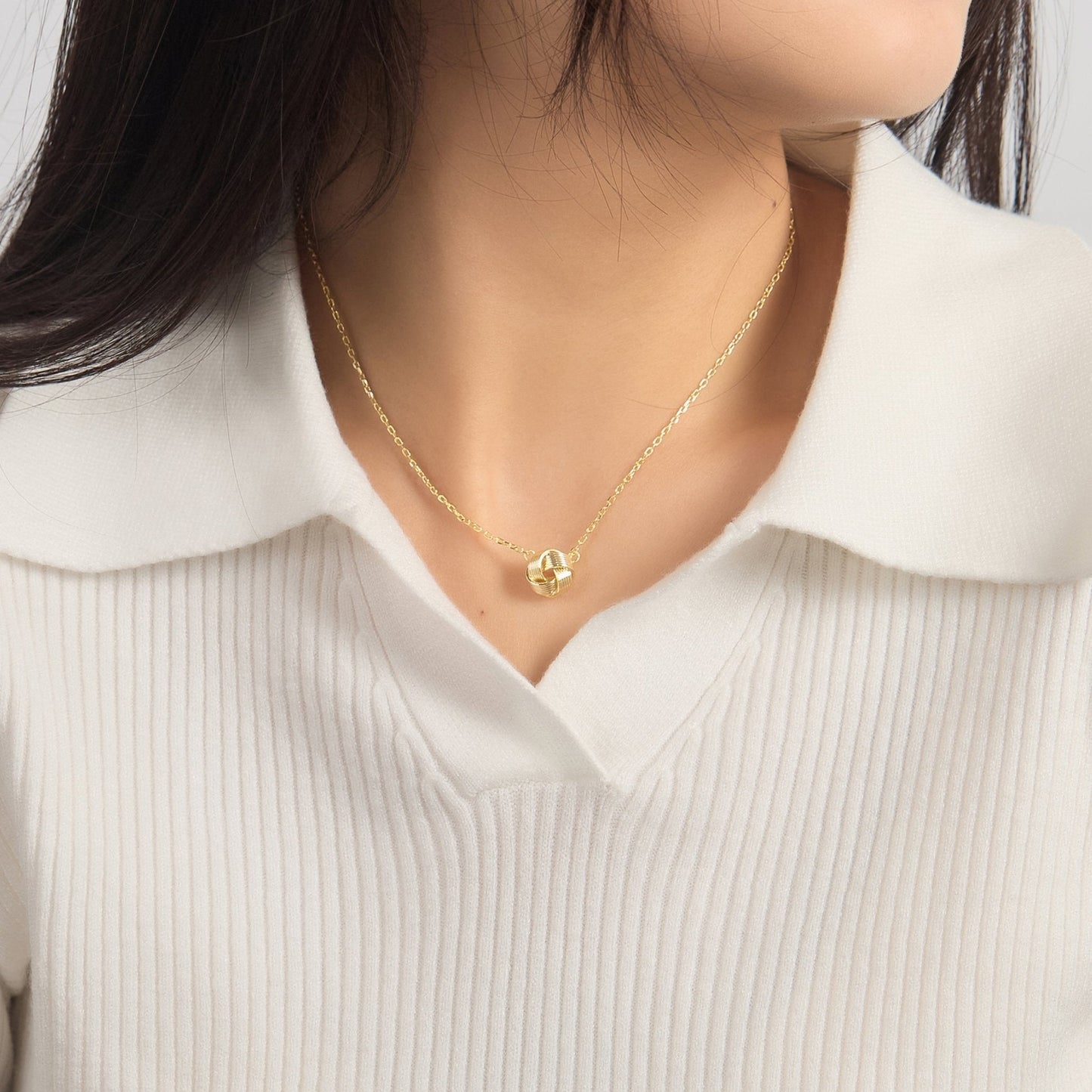 18k Gold Plated Love Knot Necklace