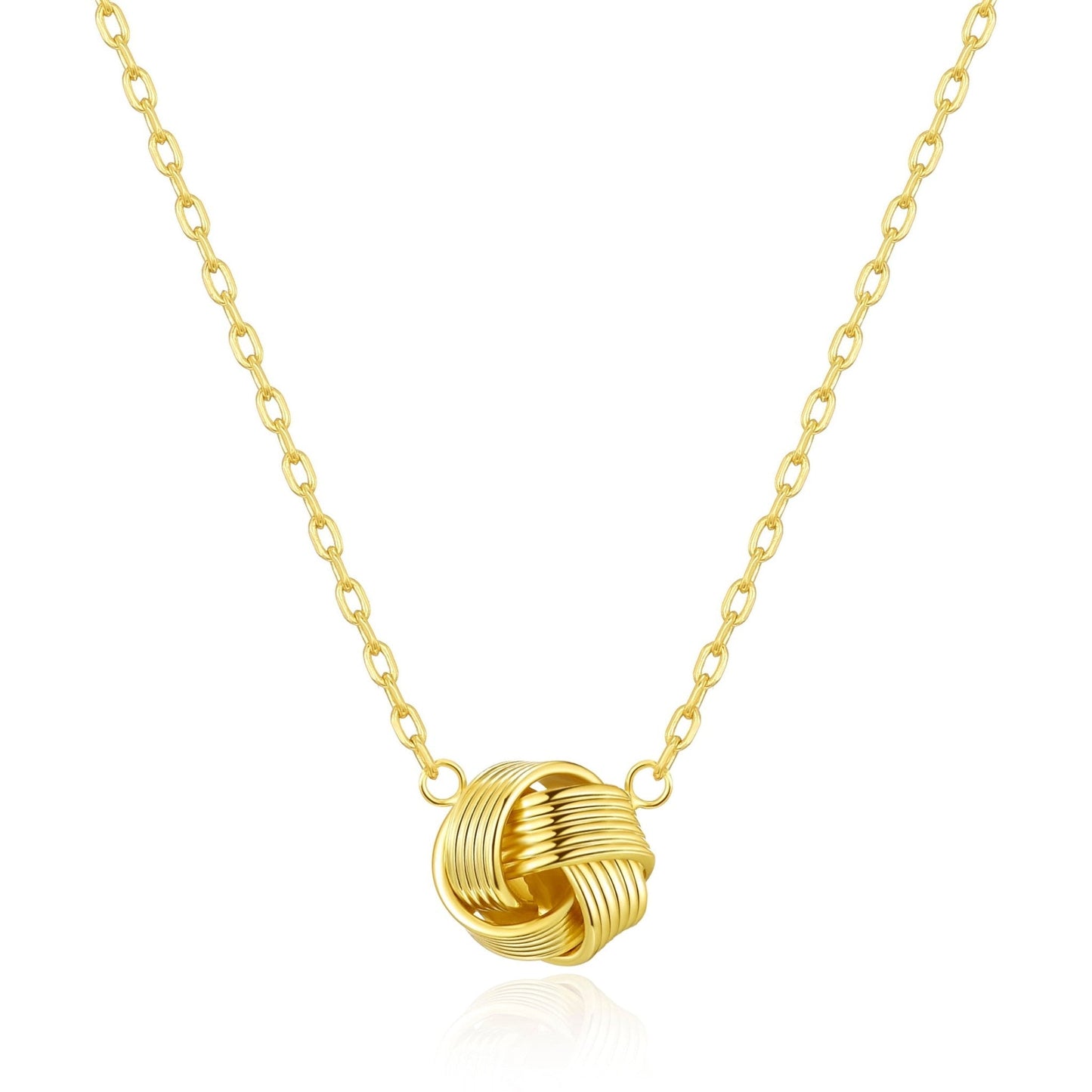 Gold Plated Love Knot Necklace