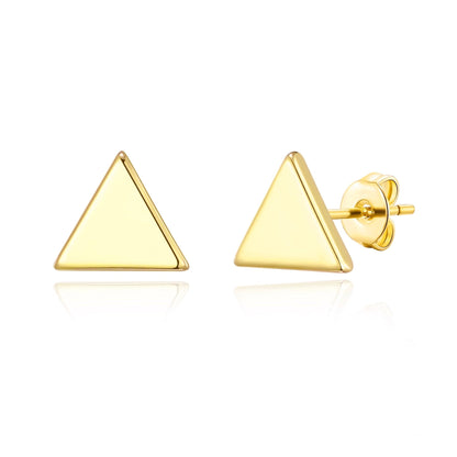 Gold Plated Triangle Stud Earrings