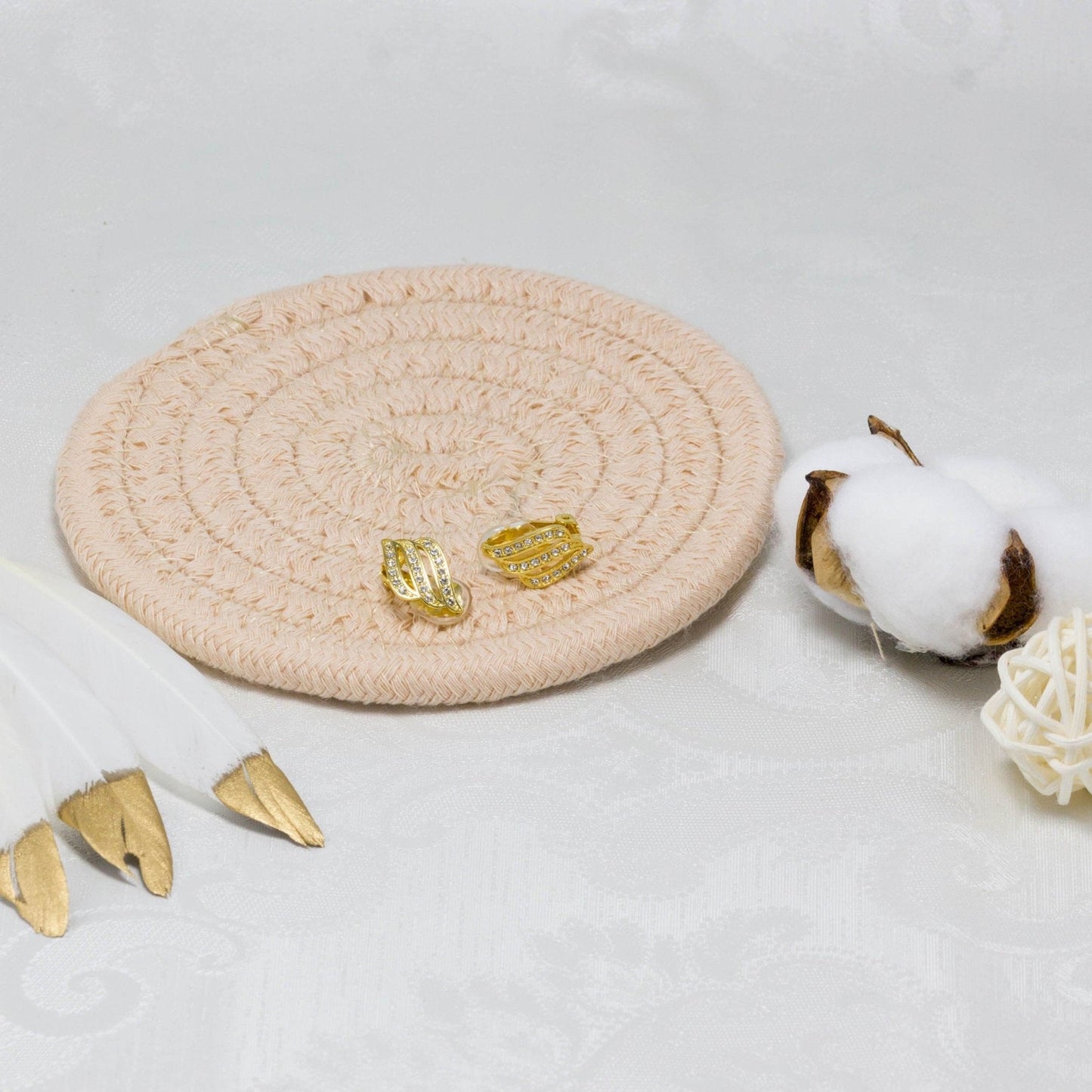 Gold Plated Triple Row Clip On Earrings Created with Zircondia® Crystals