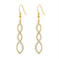 Gold Plated Twist Drop Earrings Created with Zircondia® Crystals