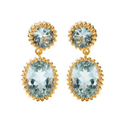 Gold Sky Blue Topaz Aurelia Earrings