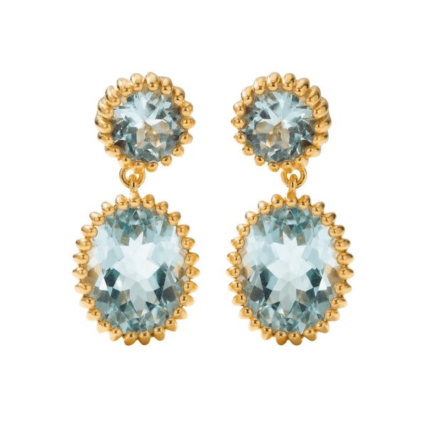 Gold Sky Blue Topaz Aurelia Earrings