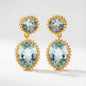 Gold Sky Blue Topaz Aurelia Earrings