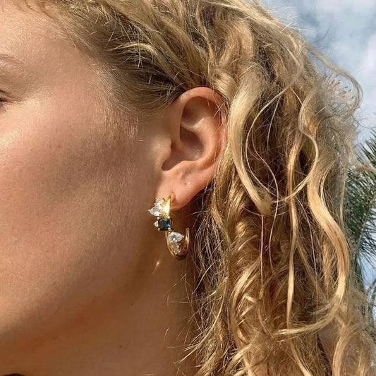 Gold Topaz Gemstone Zaria Earrings