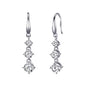 Graduated Drop Earrings Created with Zircondia® Crystals