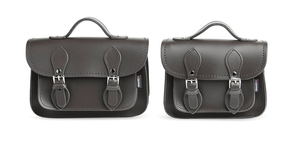 Handmade Leather Micro Satchel - Graphite