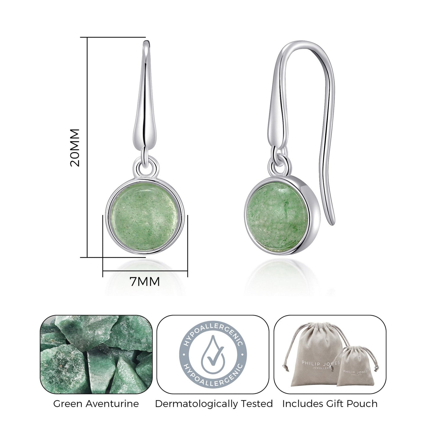 Green Aventurine Drop Earrings
