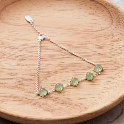 Green Aventurine Gemstone Bracelet with Quote Card