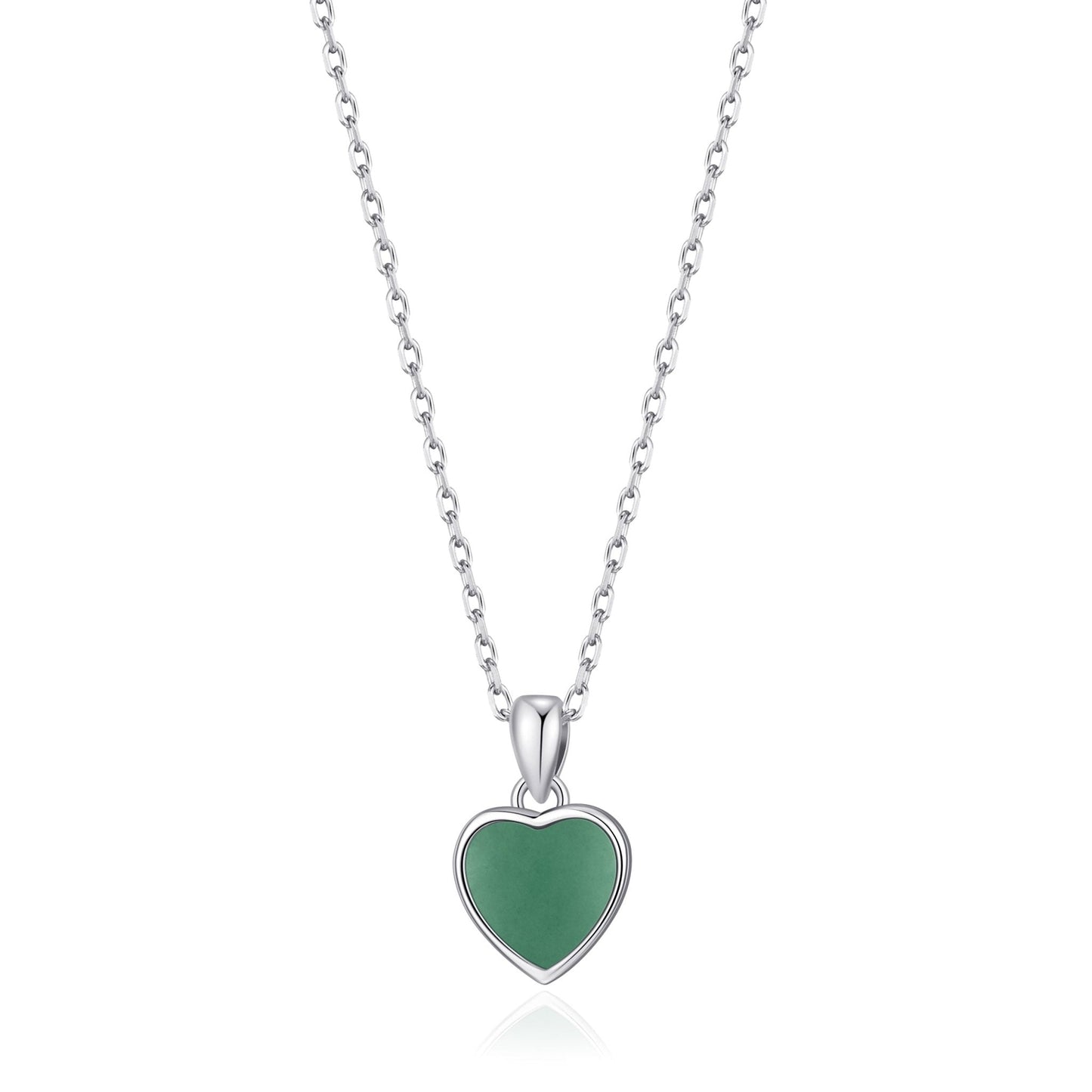 Green Aventurine Gemstone Heart Necklace