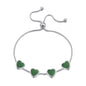 Green Aventurine Gemstone Multi Heart Friendship Bracelet