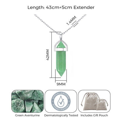 Green Aventurine Genuine Gemstone Necklace