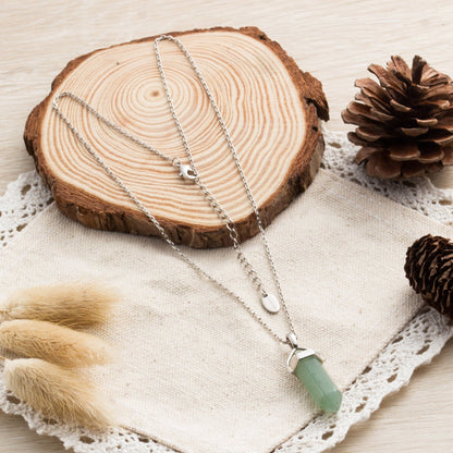 Green Aventurine Genuine Gemstone Necklace
