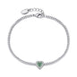 Green Aventurine Heart Gemstone Bracelet Created with Zircondia® Crystals