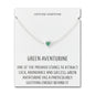 Green Aventurine Heart Gemstone Bracelet with Quote Card Created with Zircondia® Crystals