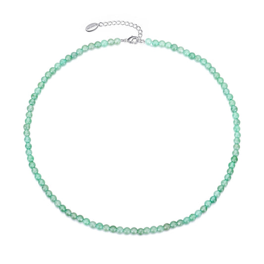 Green Aventurine Mini Beaded Gemstone Necklace