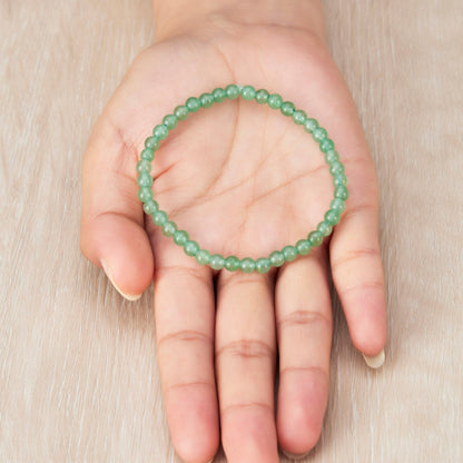 Green Aventurine Mini Beaded Gemstone Stretch Bracelet