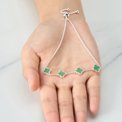 Green Aventurine Multi Clover Friendship Bracelet