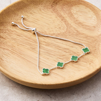 Green Aventurine Multi Clover Friendship Bracelet