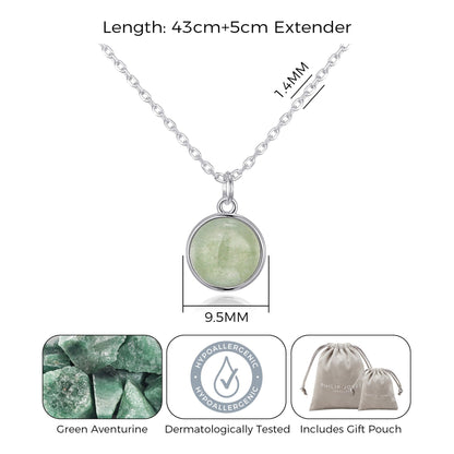 Green Aventurine Necklace with Quote Card